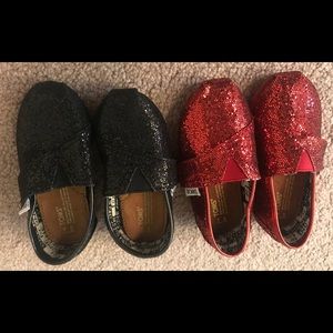 2 pair of TOMS toddler size 5